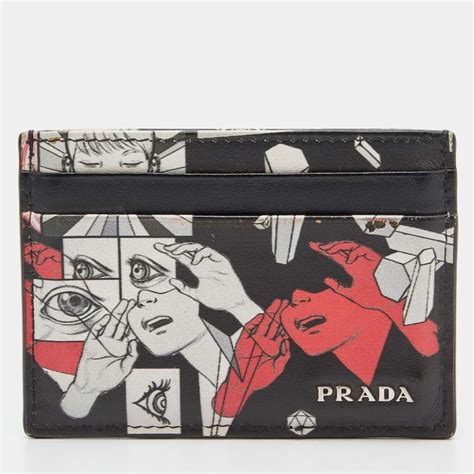 prada comic print wallet|Prada card holder wallet.